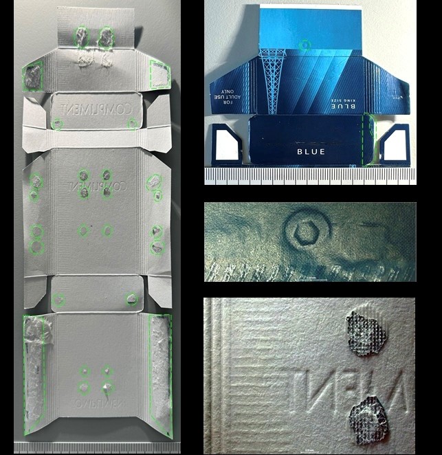 alt="Дослідження тютюнових виробів (пачок сигарет та сигарет, які містяться в них)"